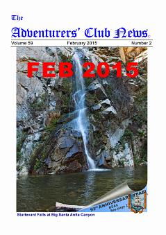 February 2015 Adventurers Club News Cover
